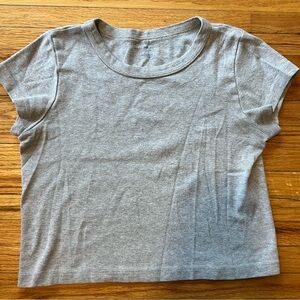 Brandy Melville Light Gray Crop Top